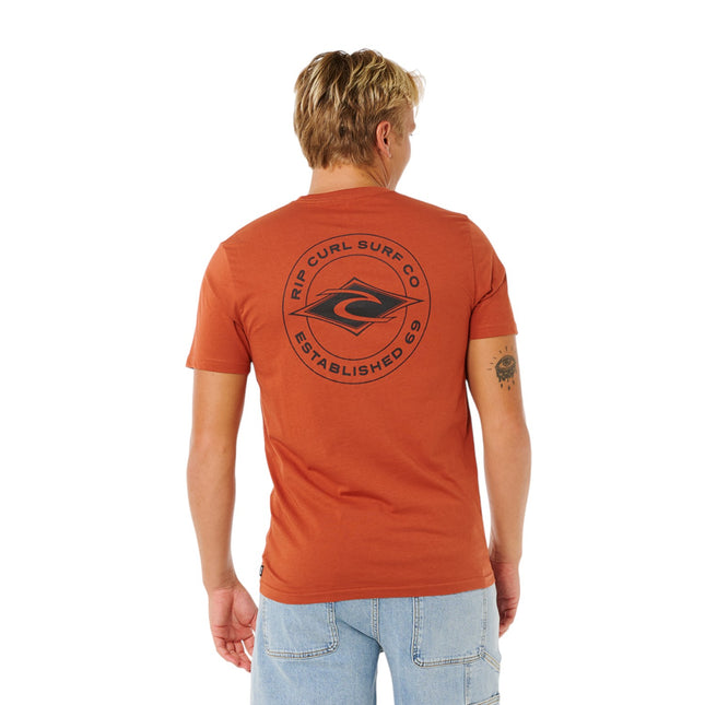 Rip Curl Staple Tee Baked Clay