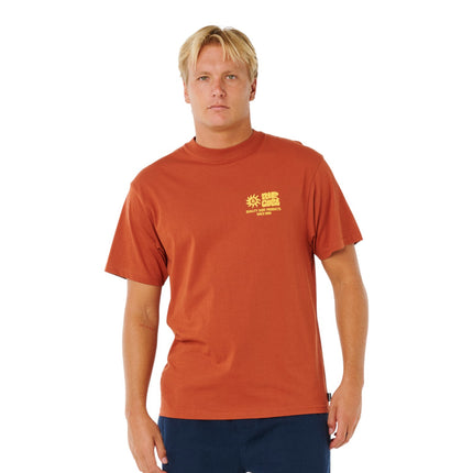 Rip Curl Pacific Rinse Glass Off Tee Baked Clay