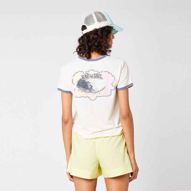 Rip Curl Ringer Neon Tee Off White