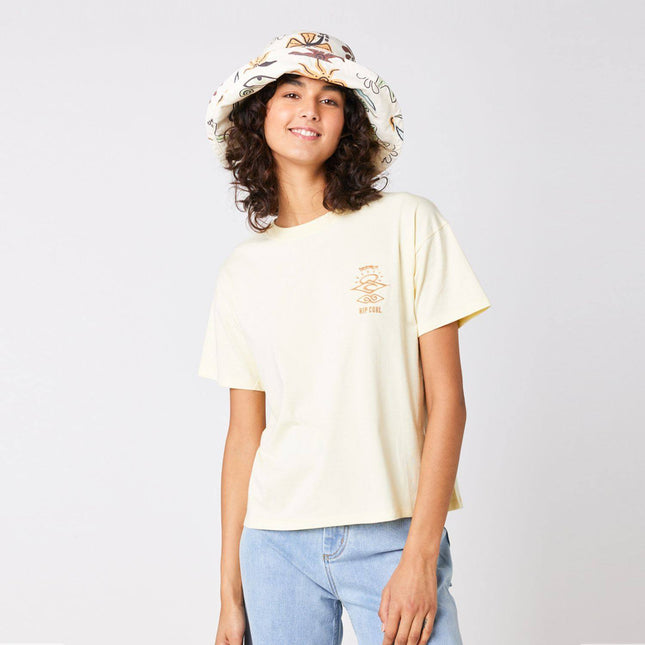 Rip Curl Search Icon Relaxed Tee Lemon Ice