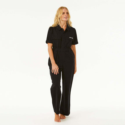 Rip Curl Holiday Boilersuit Coveralls Washed Black