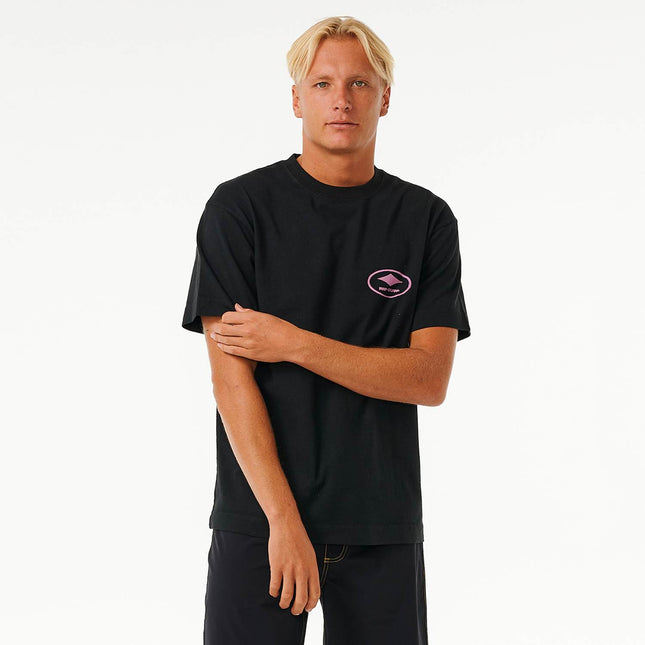 Rip Curl Quality Surf Products Oval Tee Black