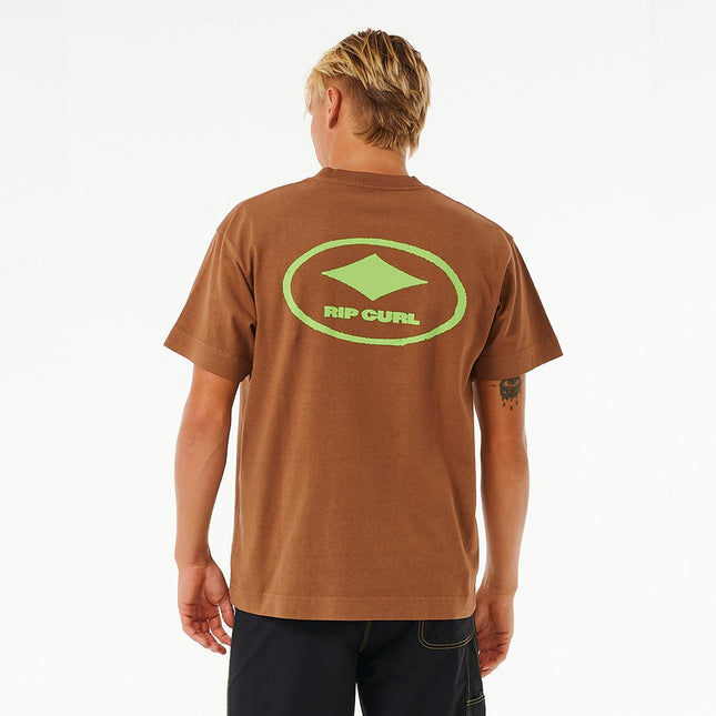 Rip Curl Quality Surf Products Oval Tee Mocha