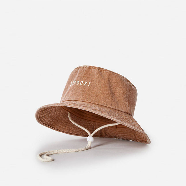 Rip Curl Washed Upf Mid Brim Hat Washed Brown