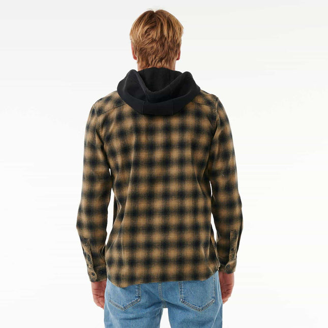 Rip Curl Grunter Flannel Hood Shrt Washed Moss