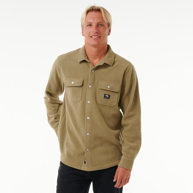 Rip Curl Fun Times Polar Fleece Shirt Washed Moss