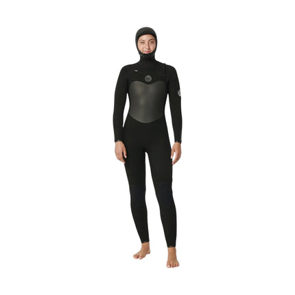 Rip Curl Women Flashbomb 6/4 Front Zip Hooded Black