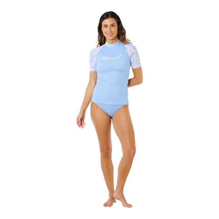 Rip Curl Pacific Coast Upf Ss Rashvest Sky Blue