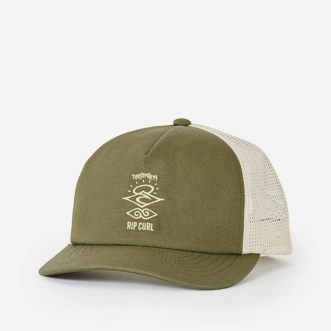 Rip Curl Search Icon Canvas Trucker Dark Olive