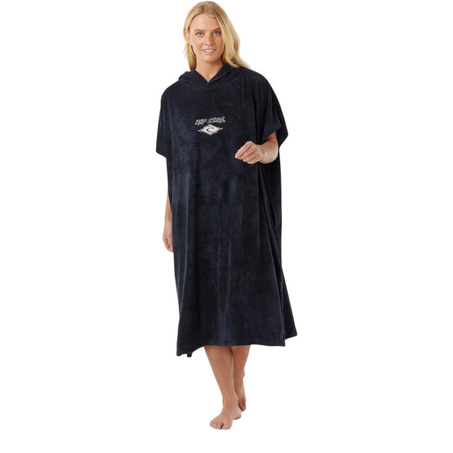 Rip Curl Classic Surf Hooded Towel Black/Off White