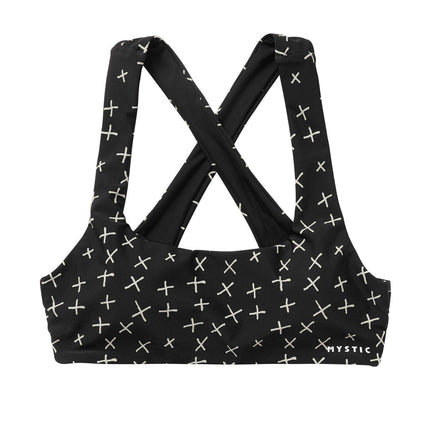 Mystic Lana Cross Bikini Top Black