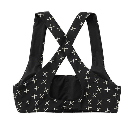 Mystic Lana Cross Bikini Top Black