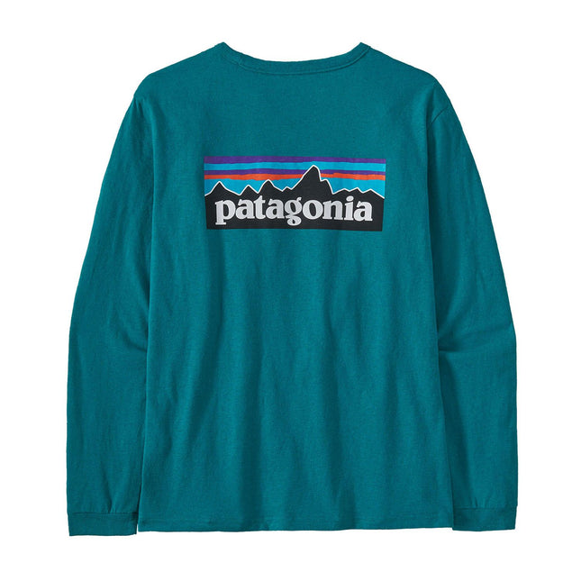 Patagonia W's L/S P-6 Logo Responsibili-Tee Belay Blue