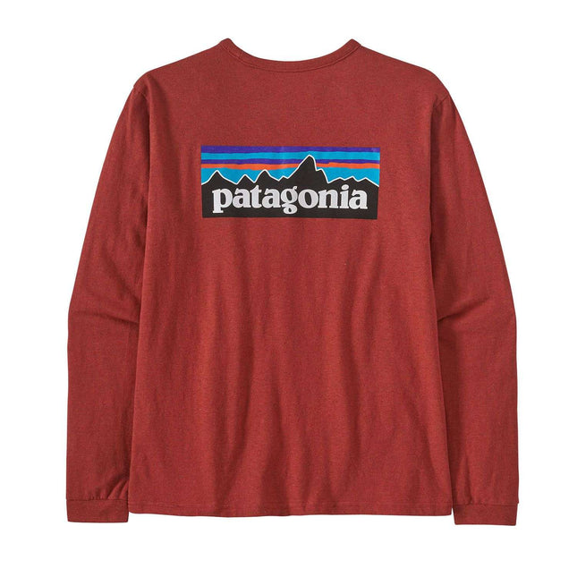 Patagonia W's L/S P-6 Logo Responsibili-Tee Burl Red