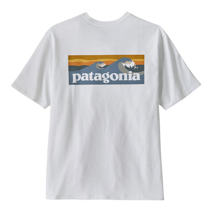 Patagonia Boardshort Logo Pocket Responsibili-Tee Fiber White