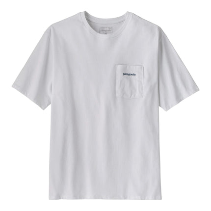 Patagonia Boardshort Logo Pocket Responsibili-Tee Fiber White