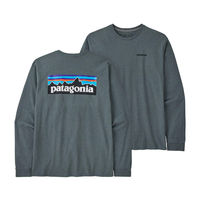Patagonia M's L/S P-6 Logo Responsibili-Tee Green