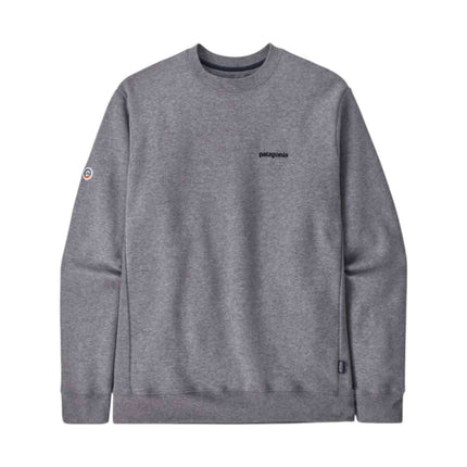 Patagonia Fitz Roy Icon Uprisal Crew Sweatshirt Gravel Heather