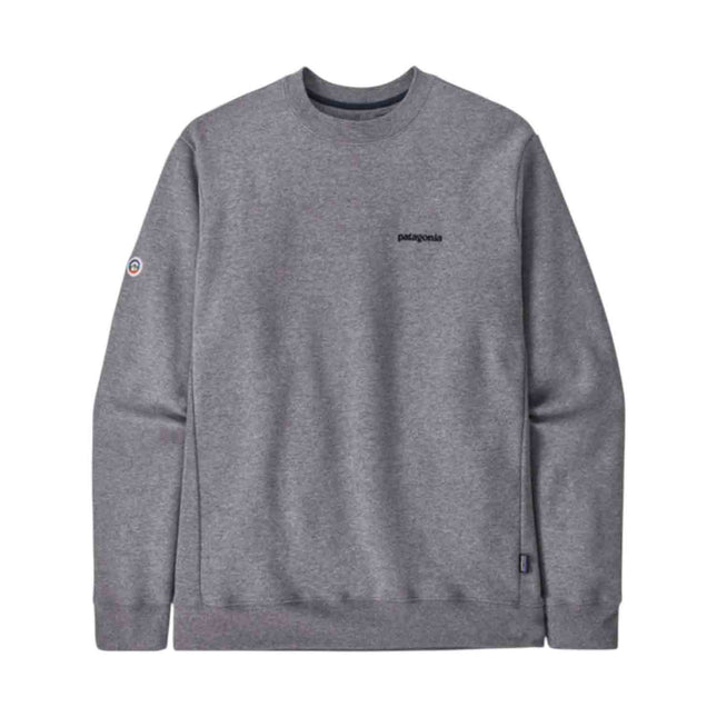 Patagonia Fitz Roy Icon Uprisal Crew Sweatshirt Gravel Heather
