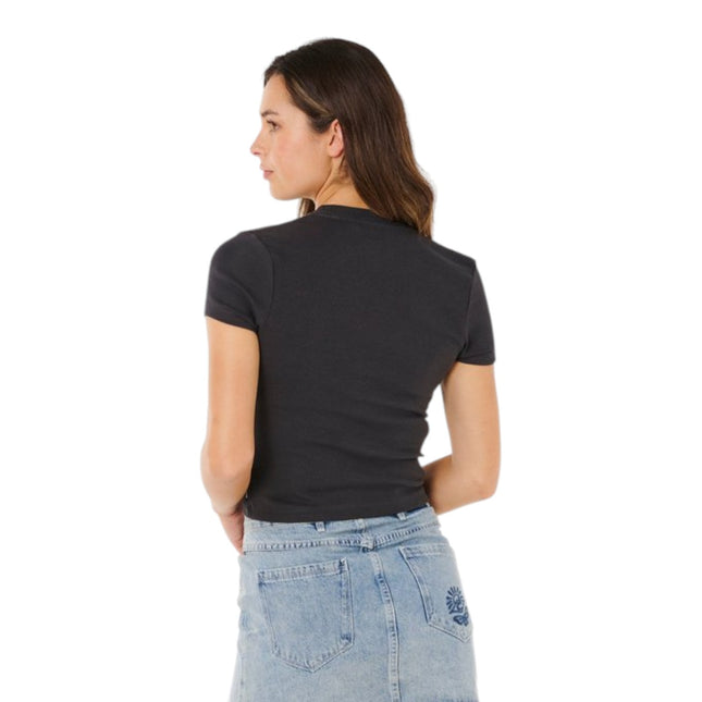Rip Curl Surf Side Fitted Tee Washed Black
