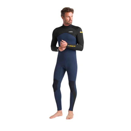 C-Skins NuWave Men Legend 4/3 Back Zip Fullsuit Bluestone Black Saffron