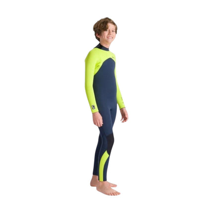 C-skins NuWave Legend 5/4/3 Junior Back Zip Steamer Bluestone/Lime