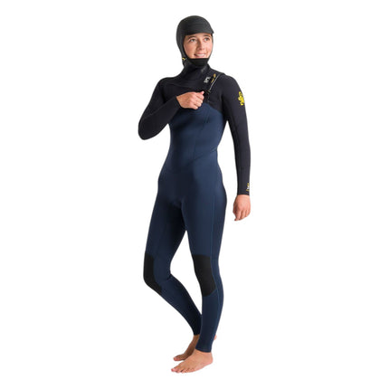 C-Skins Women Solace 5/4/3 Front Zip Hooded Bluestone