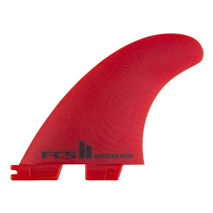 FCS ll Accelerator Neo Glass Red Tri Fin Set