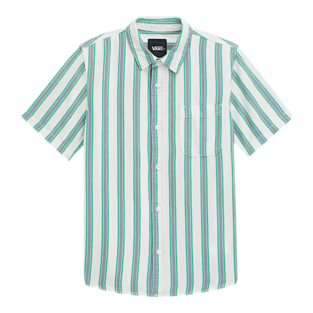 Vans Lawson Stripe Shirt Green/White Boy