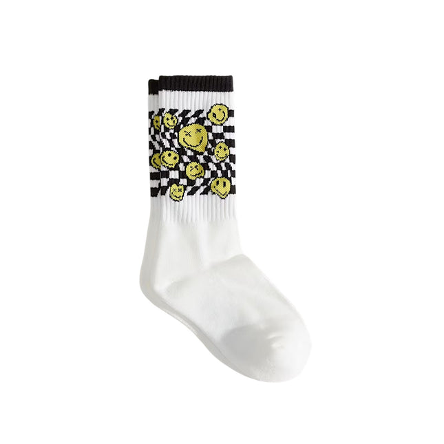 Vans Ticker Checkerboard Crew Socks White