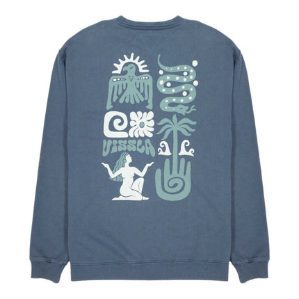 Vissla Aquemini Crew Neck Washed Fleece Blue