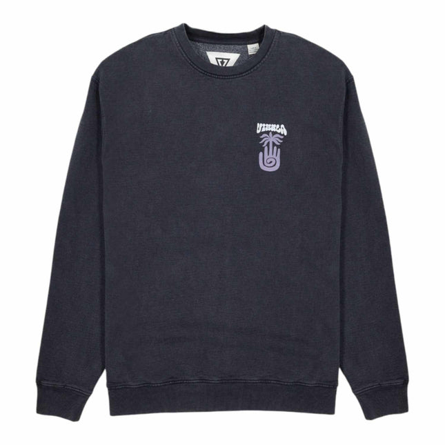 Vissla Aquemini Crew Neck Washed Fleece Black