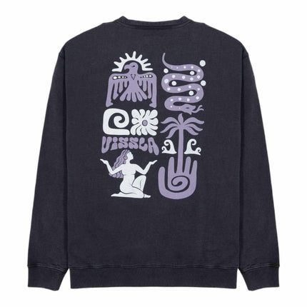 Vissla Aquemini Crew Neck Washed Fleece Black