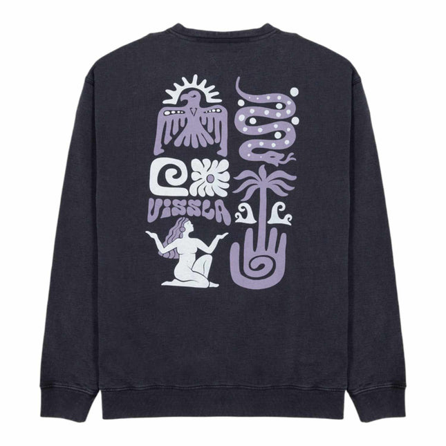 Vissla Aquemini Crew Neck Washed Fleece Black