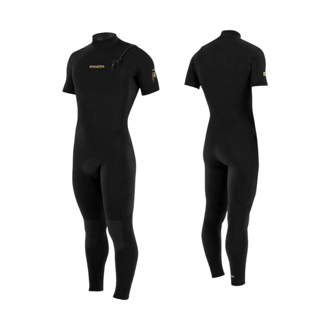 Manera Seafarer Hybrid Front Zip 2/2 Black (Short Sleeves Long Legs)