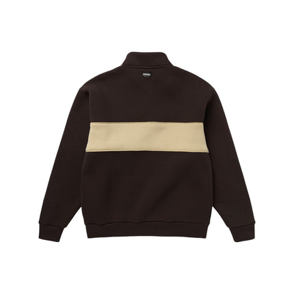 Mystic Slate Half Zip Sweat Dark Brown