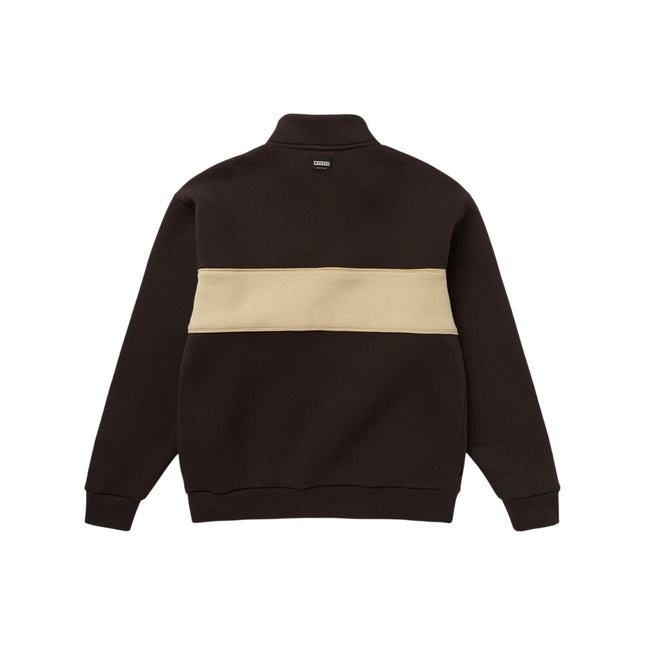 Mystic Slate Half Zip Sweat Dark Brown