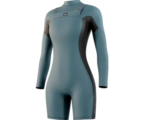 Mystic Women Haven Longarm Shorty 3/2 Double Front Zip – Natural High Surfshop