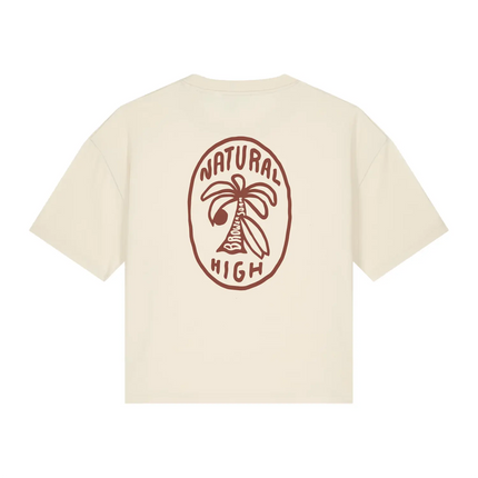 Natural High Palmadise Crop Tee Natural Raw