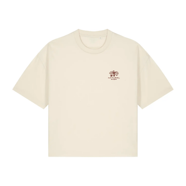 Natural High Palmadise Crop Tee Natural Raw