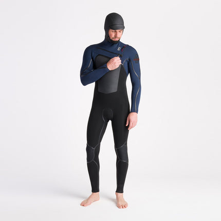 C-Skins NuWave Wired 5/4 Men LQS Hooded Steamer Black Bluestone