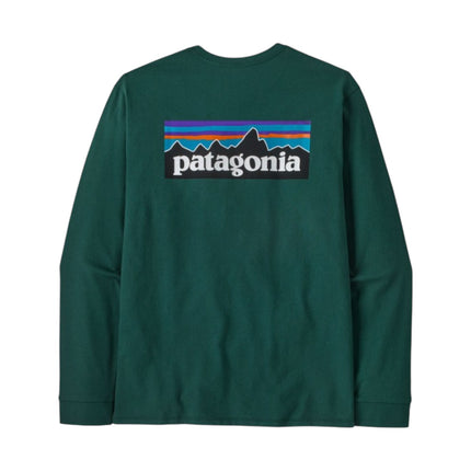 Patagonia M's L/S P-6 Logo Responsibili-Tee Cascade Green