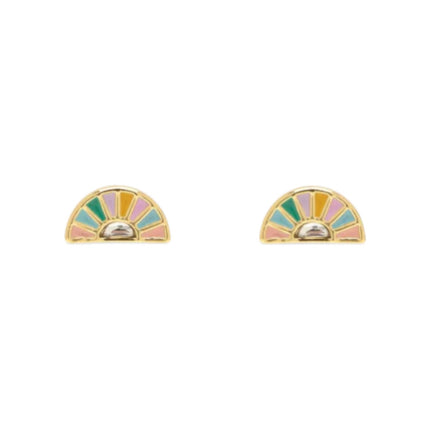 Pura Vida Sunset Striped Enamel Stud Earrings