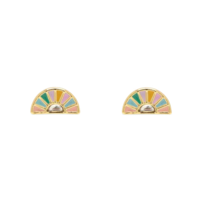 Pura Vida Sunset Striped Enamel Stud Earrings