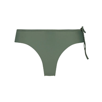 Reversible Sports Bikini Bottom with Drawstring Green / Pink