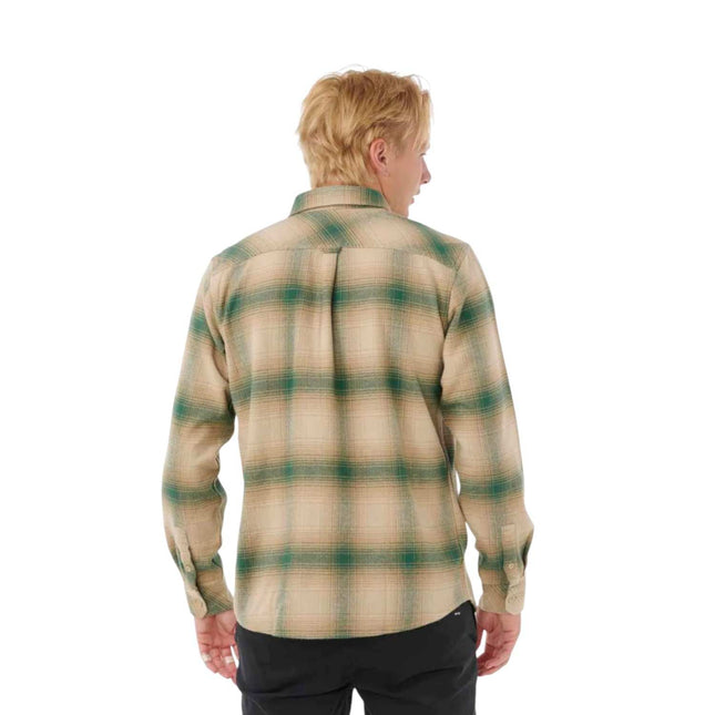 Rip Curl Count Flannel Shirt Khaki Rock