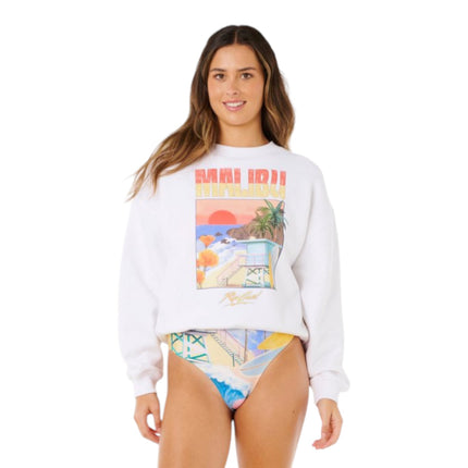 Rip Curl Hayley O O/S Drop Shldr Crew Optical White