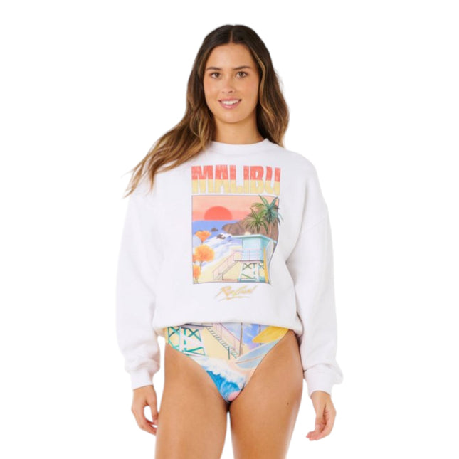 Rip Curl Hayley O O/S Drop Shldr Crew Optical White