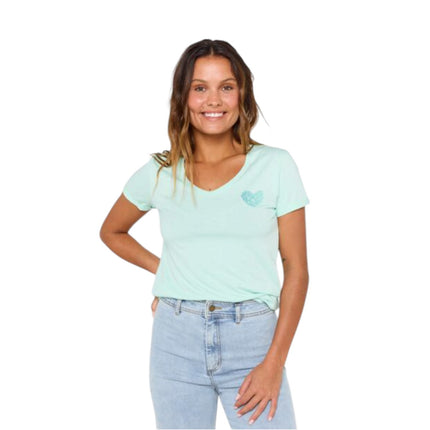 Rip Curl Heart V Neck Tee Navy