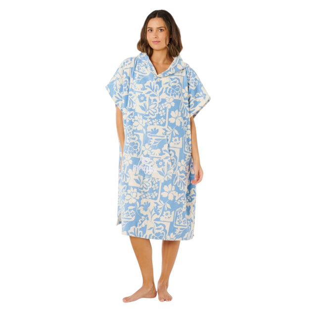 Rip Curl Mixed Hooded Poncho Blissful Blue